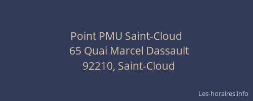 Point PMU Saint-Cloud