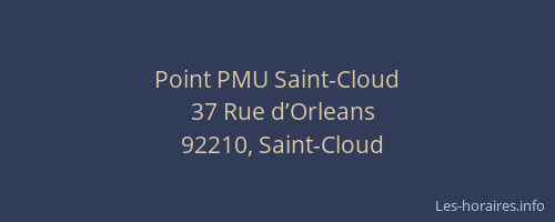 Point PMU Saint-Cloud