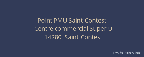 Point PMU Saint-Contest