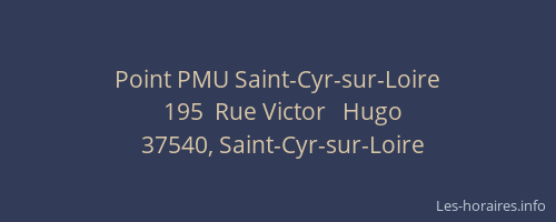 Point PMU Saint-Cyr-sur-Loire