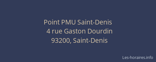 Point PMU Saint-Denis