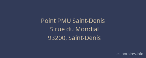 Point PMU Saint-Denis