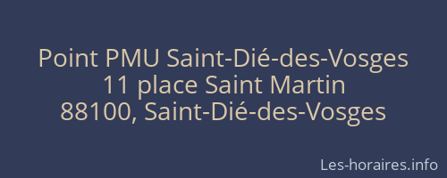 Point PMU Saint-Dié-des-Vosges