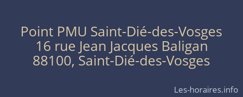Point PMU Saint-Dié-des-Vosges