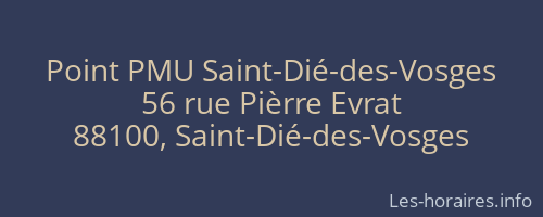 Point PMU Saint-Dié-des-Vosges