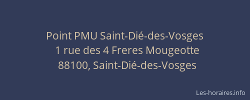 Point PMU Saint-Di&eacute;-des-Vosges