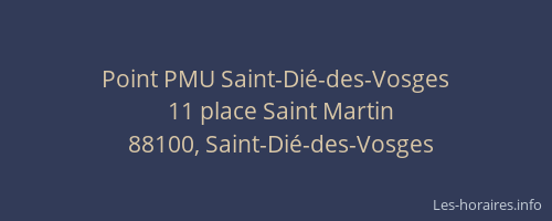 Point PMU Saint-Dié-des-Vosges