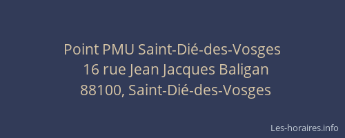 Point PMU Saint-Di&eacute;-des-Vosges