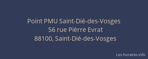 Point PMU Saint-Di&eacute;-des-Vosges