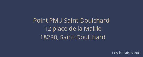 Point PMU Saint-Doulchard