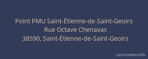 Point PMU Saint-&Eacute;tienne-de-Saint-Geoirs