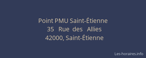 Point PMU Saint-Étienne