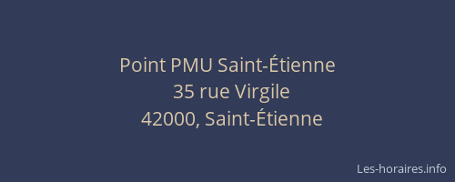 Point PMU Saint-Étienne