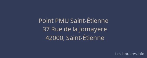 Point PMU Saint-Étienne