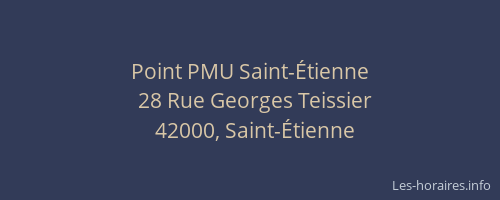 Point PMU Saint-Étienne