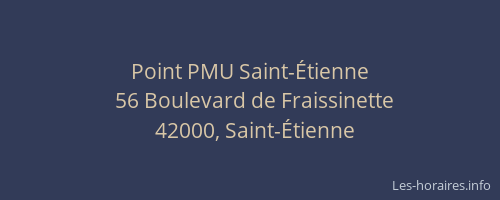 Point PMU Saint-Étienne