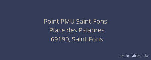 Point PMU Saint-Fons