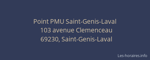 Point PMU Saint-Genis-Laval