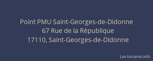 Point PMU Saint-Georges-de-Didonne