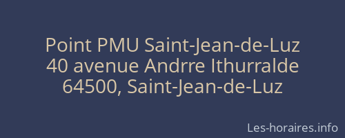 Point PMU Saint-Jean-de-Luz