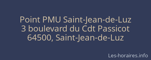 Point PMU Saint-Jean-de-Luz