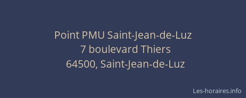 Point PMU Saint-Jean-de-Luz