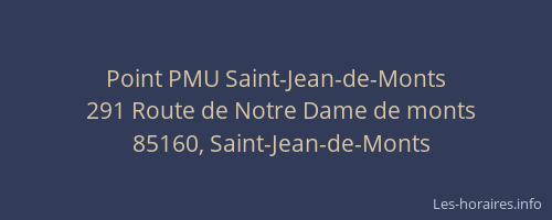 Point PMU Saint-Jean-de-Monts