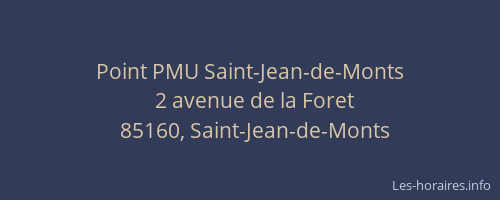 Point PMU Saint-Jean-de-Monts