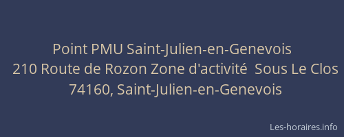Point PMU Saint-Julien-en-Genevois