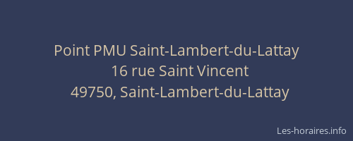 Point PMU Saint-Lambert-du-Lattay