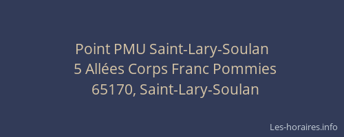 Point PMU Saint-Lary-Soulan
