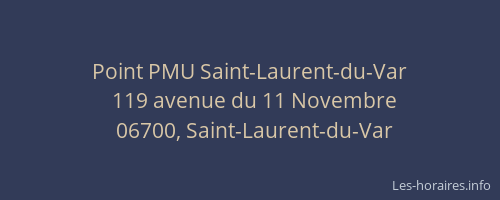 Point PMU Saint-Laurent-du-Var