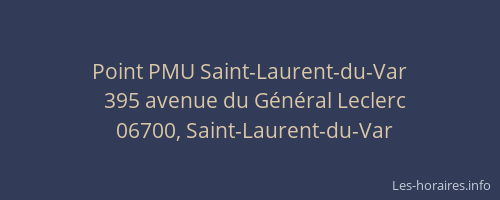 Point PMU Saint-Laurent-du-Var