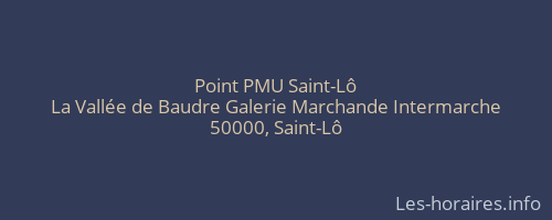 Point PMU Saint-Lô