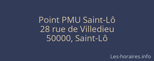 Point PMU Saint-Lô