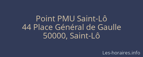 Point PMU Saint-Lô