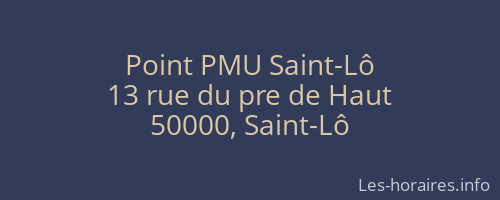 Point PMU Saint-Lô