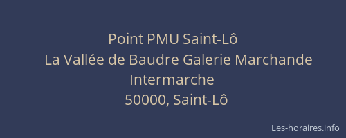 Point PMU Saint-L&ocirc;