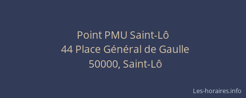 Point PMU Saint-L&ocirc;