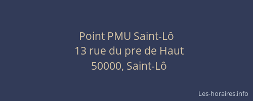 Point PMU Saint-Lô