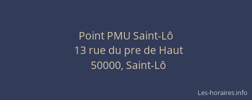Point PMU Saint-L&ocirc;