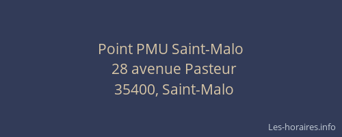 Point PMU Saint-Malo
