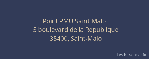 Point PMU Saint-Malo
