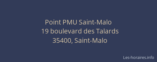 Point PMU Saint-Malo