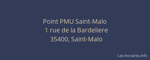 Point PMU Saint-Malo