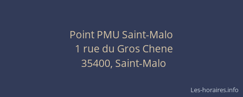 Point PMU Saint-Malo