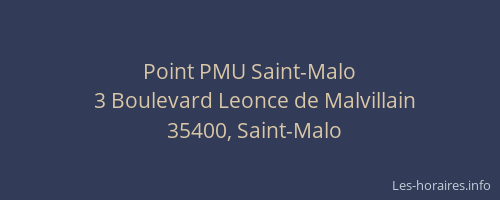 Point PMU Saint-Malo