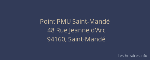 Point PMU Saint-Mand&eacute;