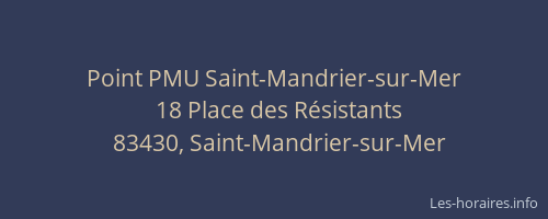 Point PMU Saint-Mandrier-sur-Mer