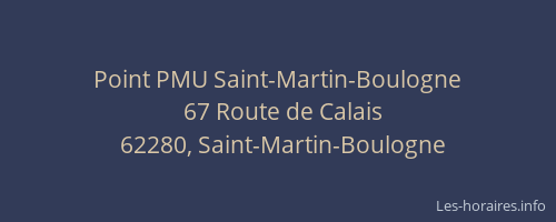 Point PMU Saint-Martin-Boulogne